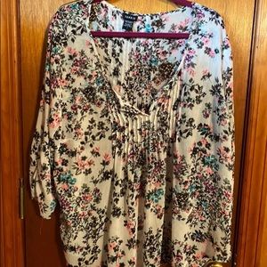 Torrid sheer Blouse Floral 2x